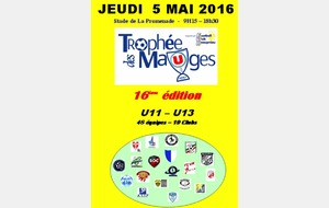 TROPHE DES MAUGES: U13 Vainqueurs du niv 2, U11 frustés en niv 1...