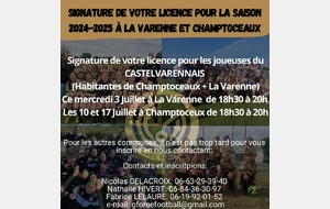 PERMANENCES LICENCES GFOF (2 JUILLET)