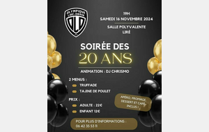 SOIRÉE DES 20 ANS (19 JUILLET)