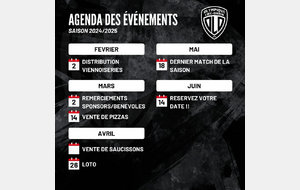 AGENDA DES ÉVÈNEMENTS