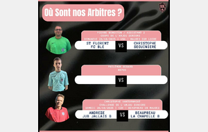 PROGRAMME DE NOS ARBITRES