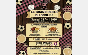 🩷GRAND REPAS DU SCOL ⚽🍴⚫