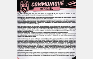 🩷COMMUNIQUÉ DU CLUB⚫