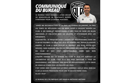 COMMUNIQUÉ DU BUREAU (1 MARS)