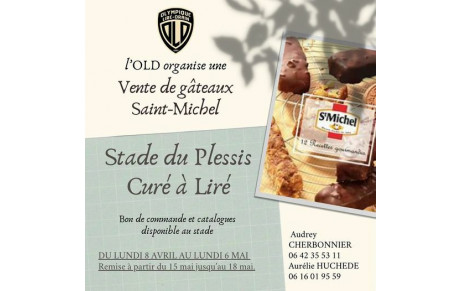 VENTE DE GATEAUX SAINT-MICHEL (9 AVRIL)