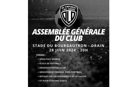ASSEMBLÉE GÉNÉRALE DU CLUB (27 JUIN) 