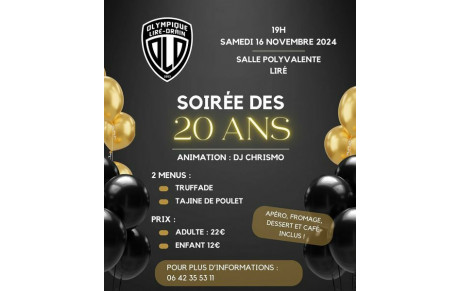 SOIRÉE DES 20 ANS (19 JUILLET)