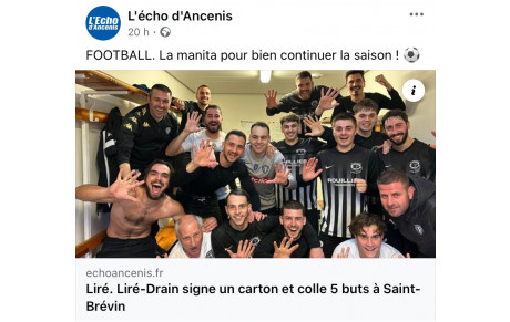 ARTICLE L'ECHO D'ANCENIS : CHAMPIONNAT R2 (21 NOVEMBRE)
