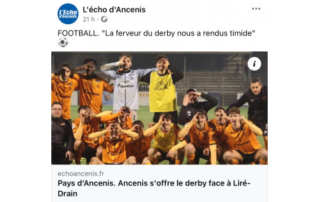 ARTICLE L'ECHO D'ANCENIS : CHAMPIONNAT R2 (6 FÉVRIER)
