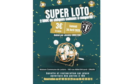 LOTO DU CLUB SAMEDI 26 AVRIL