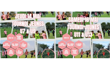 🩷 TOURNOI DU SCOL JEUDI 14 MAI ET SAMEDI 16 MAI ⚫