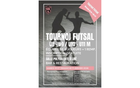 🩷 TOURNOI FUTSAL DU SCOL 10 &amp; 11 JANVIER ⚫