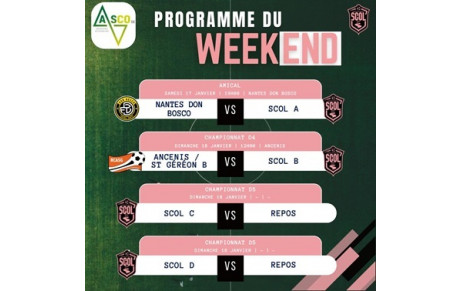 🩷Programme du Week-end⚫